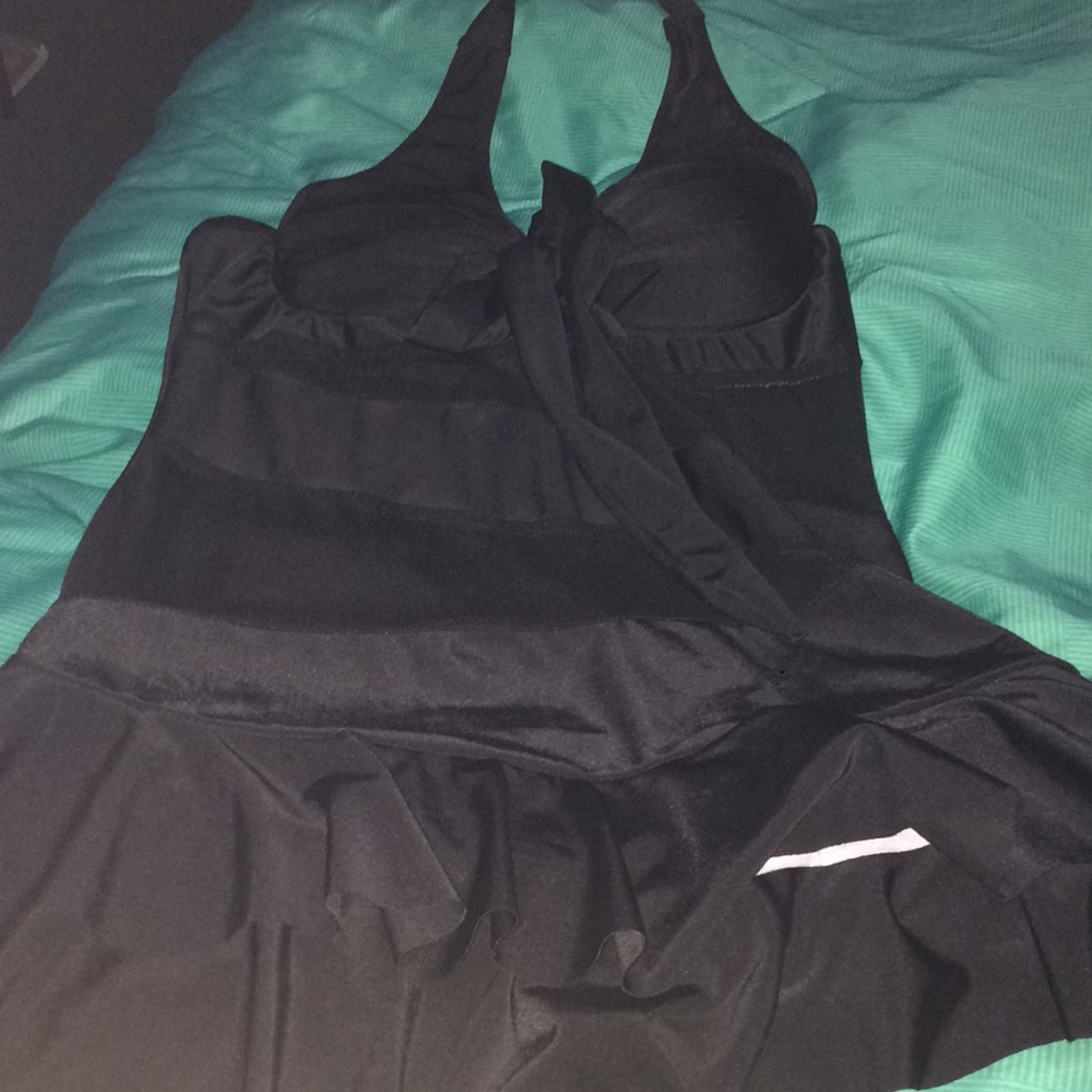 One piece black swimsuit